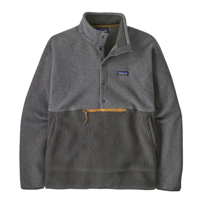 Herren Patagonia Retro Pile 1/2 Snap P/O forge grau trekking Sweatshirt 2