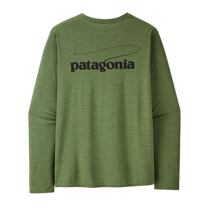 Herren Patagonia Cap Cool Daily Grafik Shirt-Wasserguss-Logo/Terrain grün x-dye Longsleeve 2