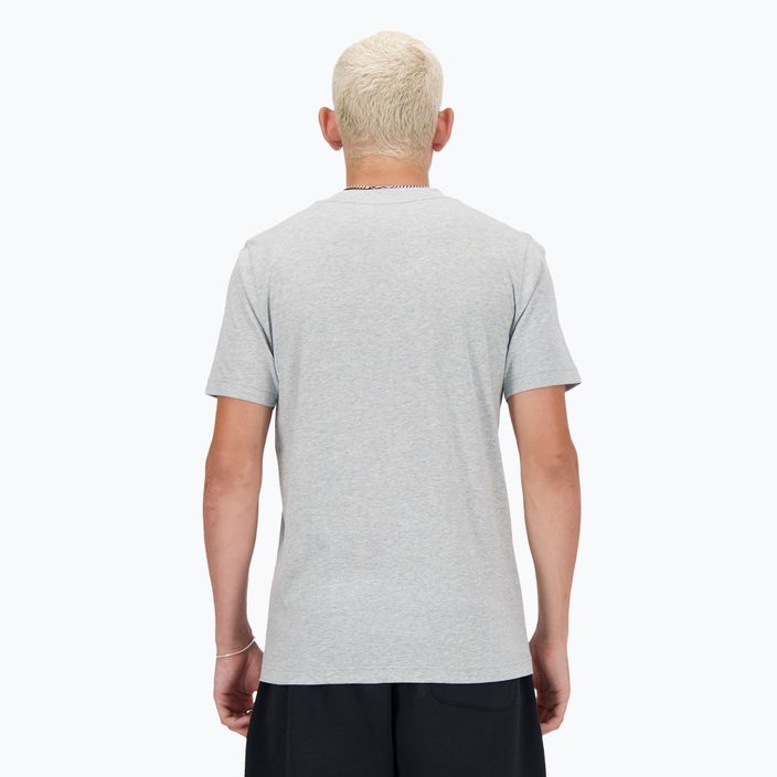 Herren New Balance Stacked Logo athletisches graues T-shirt 4