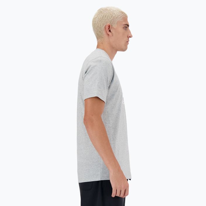Herren New Balance Stacked Logo athletisches graues T-shirt 5