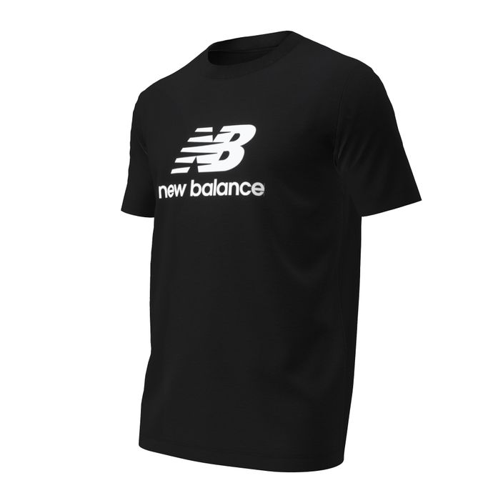 Herren New Balance Stacked Logo T-shirt schwarz 2