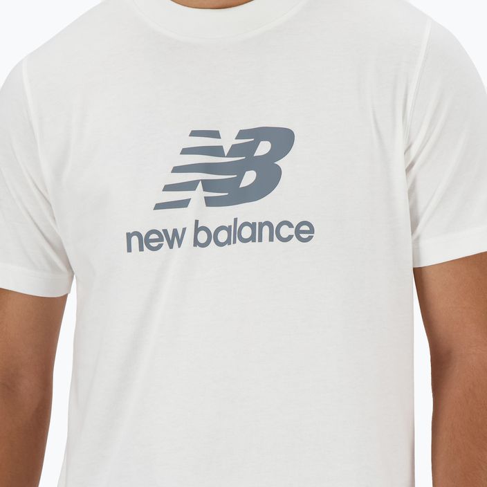 Herren New Balance Stacked Logo T-shirt weiß 4