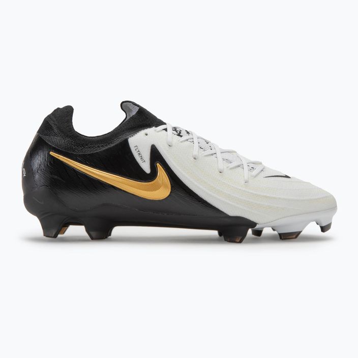 Herren Nike Phantom GX II Pro FG Fußballschuhe Weiß/Metallic Gold Coin/Schwarz 2