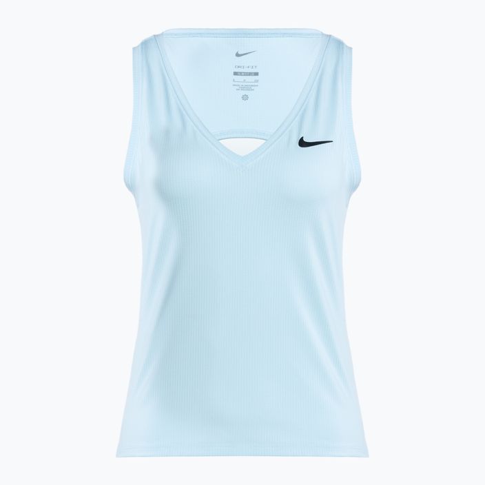 Damen Tennis-Tank-Top Nike Court Dri-Fit Victory Tank gletscherblau/schwarz