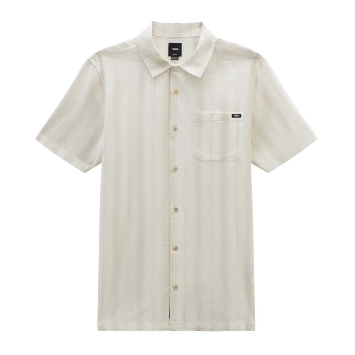 Herren Vans Carnell Ss Woven Marshmallow/Haferflocken Shirt 2