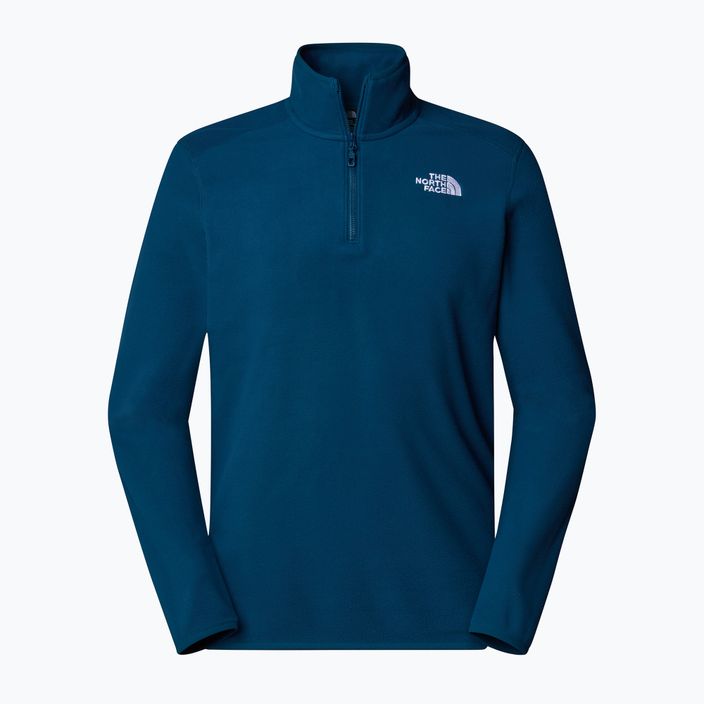 Herren The North Face 100 Glacier 1/4 Zip Mitternacht Petrol Sweatshirt