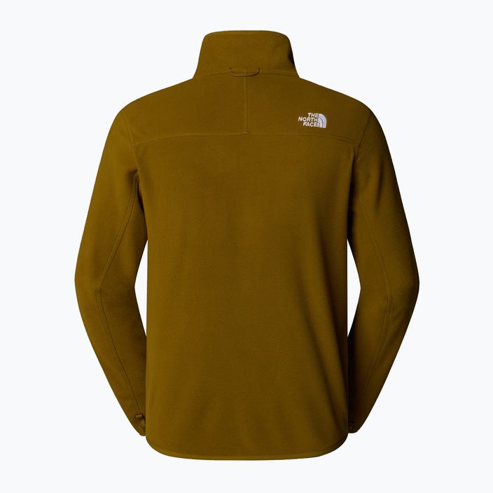 Herren The North Face 100 Glacier Full Zip Sweatshirt Moosgrün 2