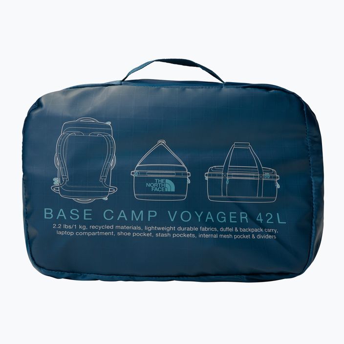 The North Face Base Camp Voyager Duffel 42 l Mitternachtspetrol/Algenblau Reisetasche 4