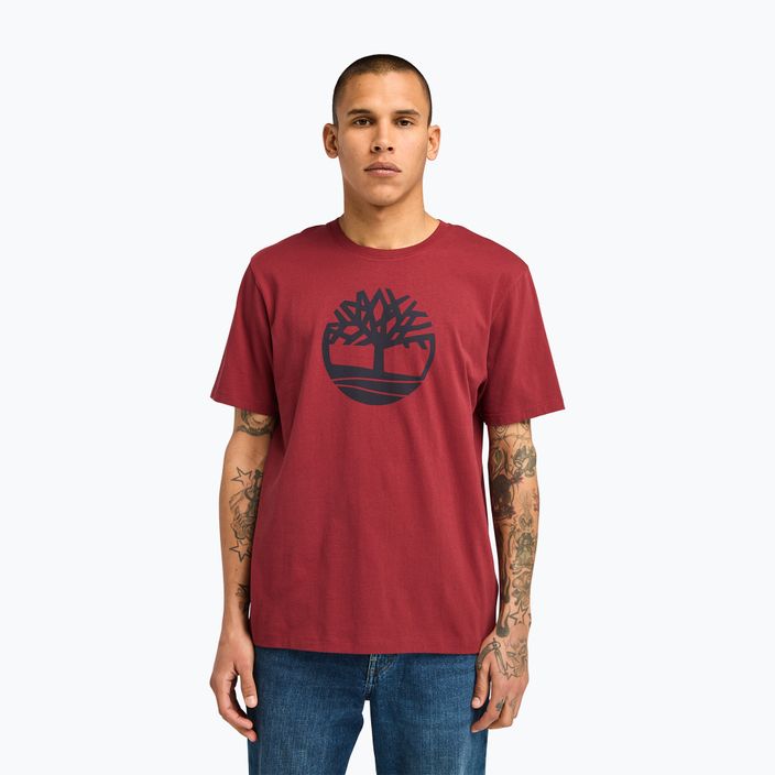 Herren Timberland Tree Logo cordovanfarbenes T-Shirt