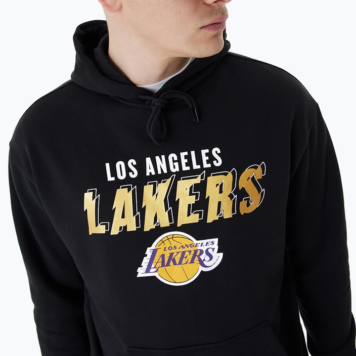Herren New Era Team Script OS Hoody Los Angeles Lakers schwarz 4
