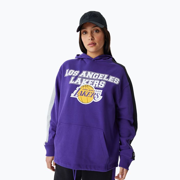 Männer neue Era NBA große Grafik OS Hoody Los Angeles Lakers Sweatshirt lila 2