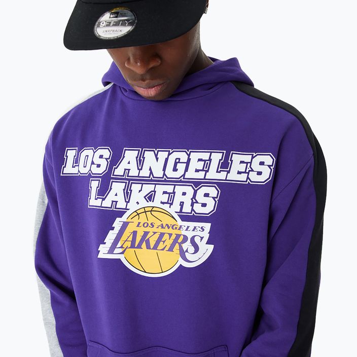 Männer neue Era NBA große Grafik OS Hoody Los Angeles Lakers Sweatshirt lila 4
