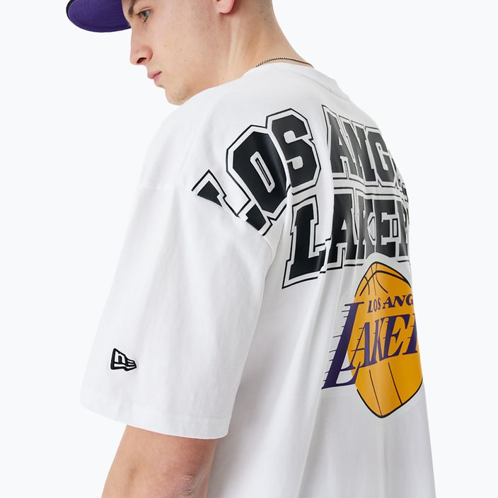 Männer neue Era NBA große Grafik BP OS Tee Los Angeles Lakers weiß 4