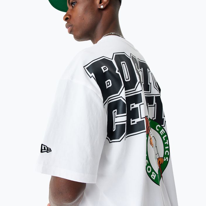 Männer neue Era NBA große Grafik BP OS Tee Boston Celtics weiß 5