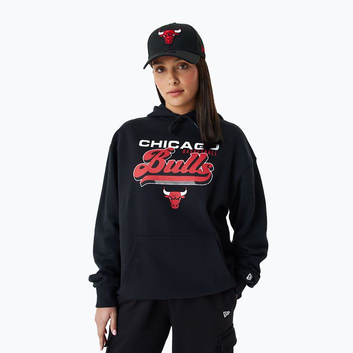 Herren New Era NBA Grafik OS Hoody Chicago Bulls Sweatshirt schwarz 2