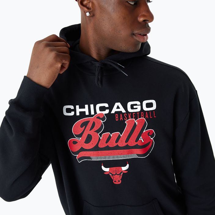 Herren New Era NBA Grafik OS Hoody Chicago Bulls Sweatshirt schwarz 4