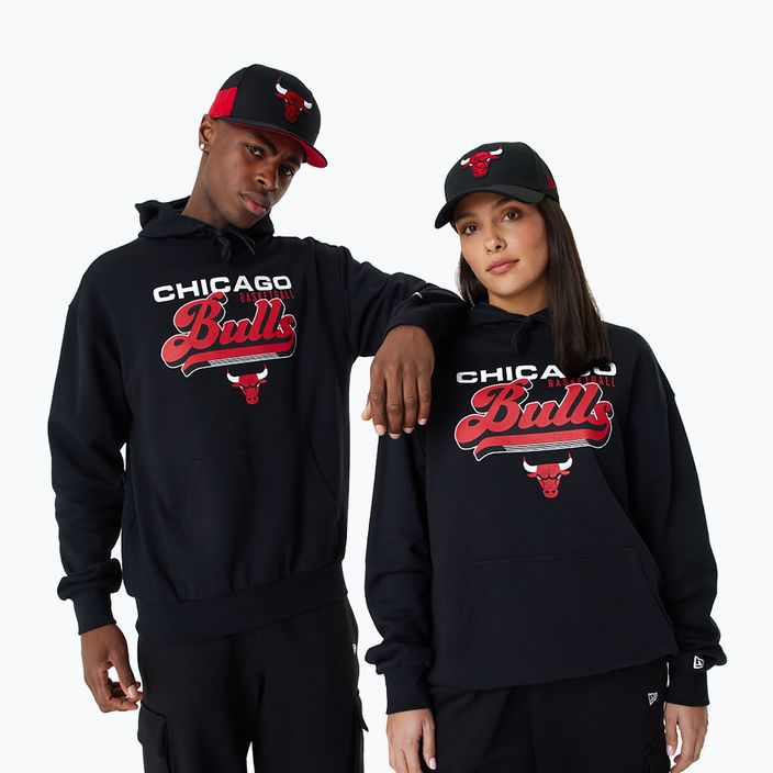 Herren New Era NBA Grafik OS Hoody Chicago Bulls Sweatshirt schwarz 6
