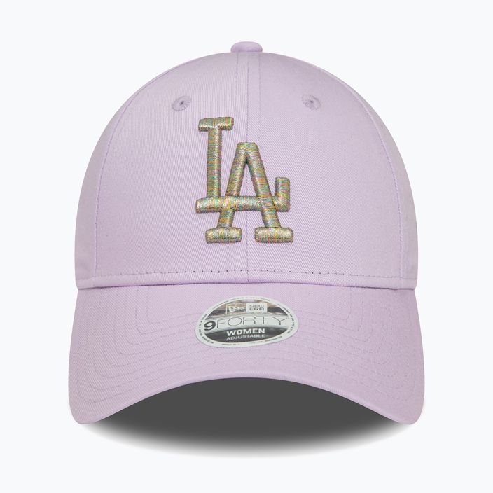 Damen New Era Metallic Logo 9Forty Los Angeles Dodgers Baseballkappe Pastell lila 2