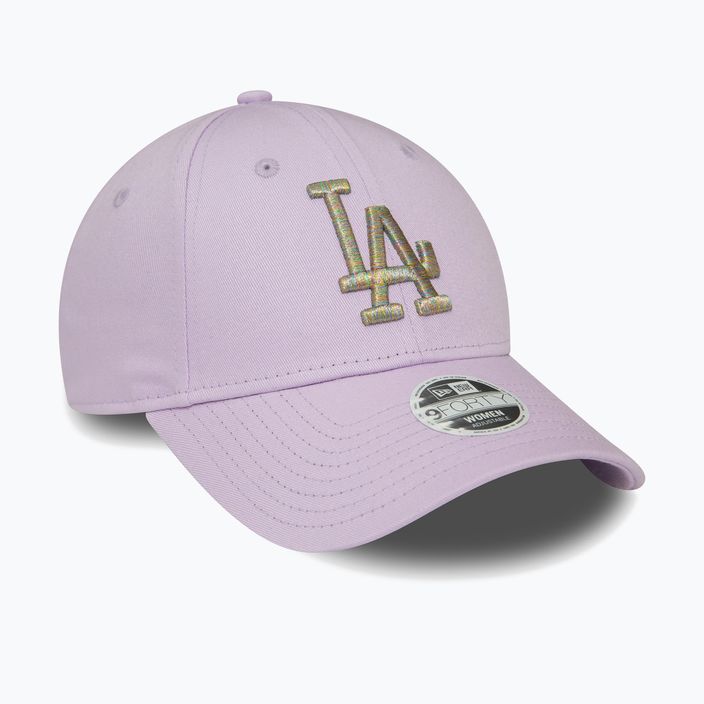 Damen New Era Metallic Logo 9Forty Los Angeles Dodgers Baseballkappe Pastell lila 3