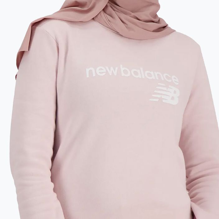 Women's New Balance Classic Core Fleece Crew Stein rosa Sweatshirt 5