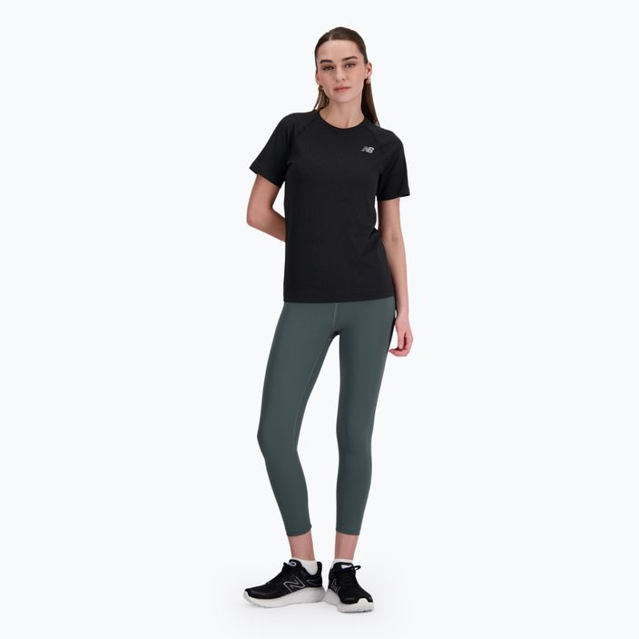 New Balance Nahtloses schwarzes Damen-T-Shirt 2