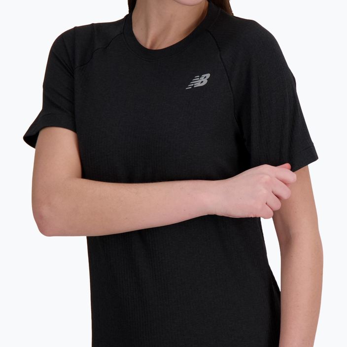New Balance Nahtloses schwarzes Damen-T-Shirt 5
