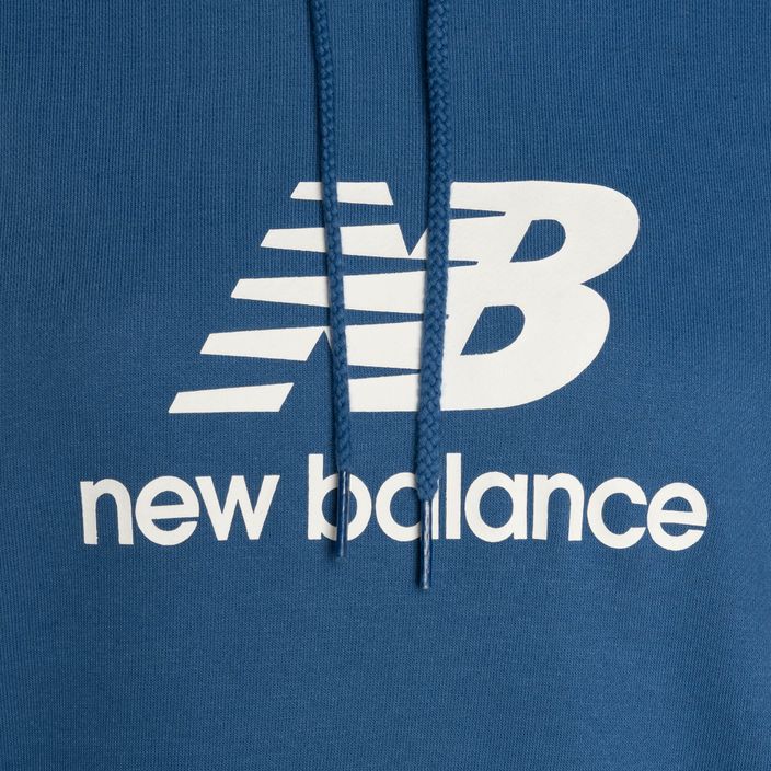 Damen New Balance French Terry Stacked Logo Hoodie blueagat 7