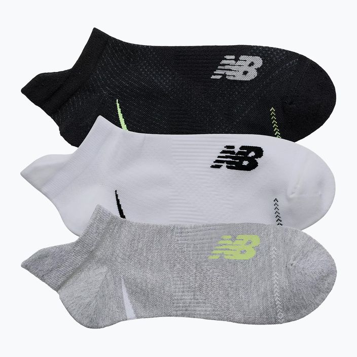New Balance Running Repreve No Show Tab Socken 3 Paar grau/weiß/schwarz 2