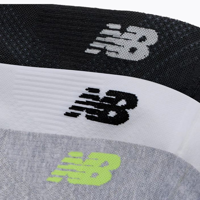 New Balance Running Repreve No Show Tab Socken 3 Paar grau/weiß/schwarz 3