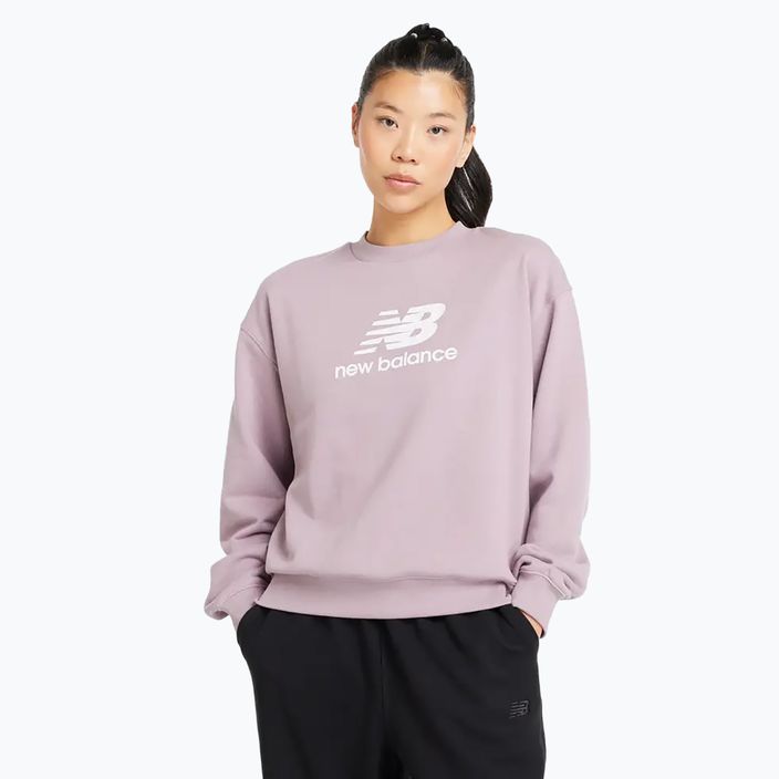 Frauen New Balance Französisch Terry Stacked icewine Sweatshirt