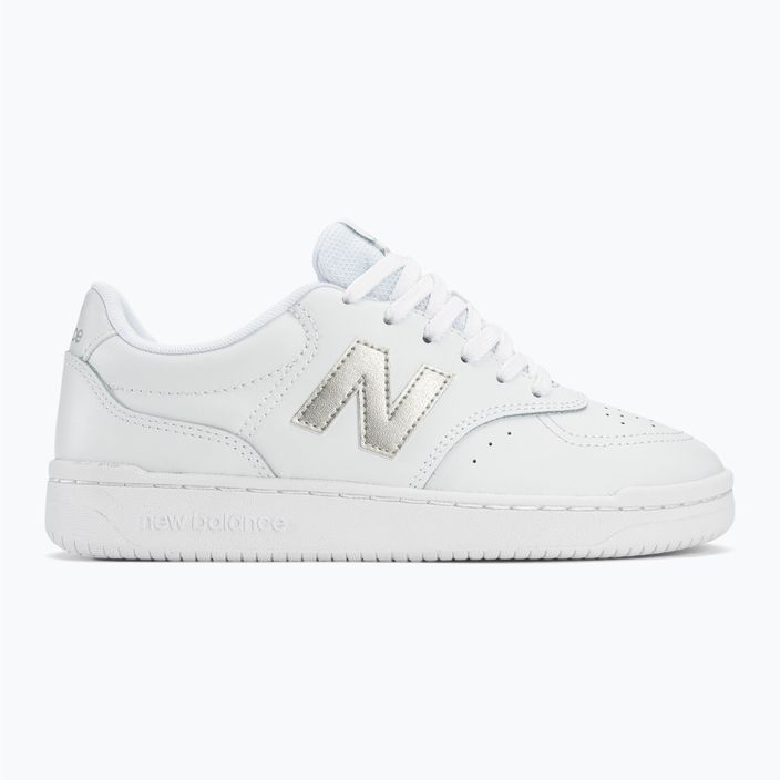 Damen New Balance BBW80 Weiß/Silber Schuhe 2