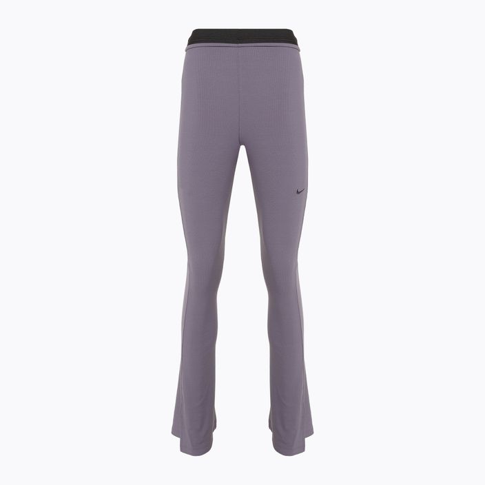 Damen-Leggings Nike Sportswear Chill Knit Mini-Rib Flared daybreak/schwarz