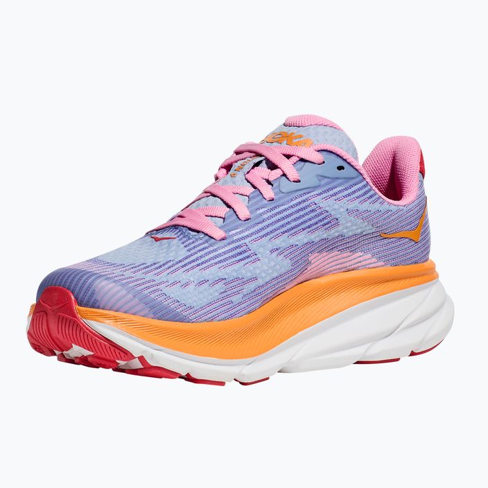 HOKA Clifton 9 Laufschuhe für Kinder Pfingstrose/Mirage 12