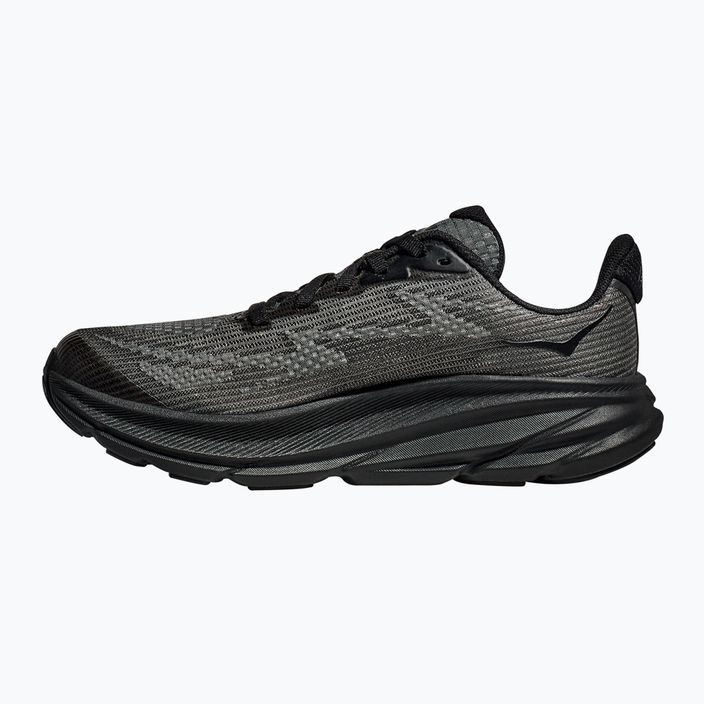 HOKA Clifton 9 schwarz/carbon schwarz Kinder Laufschuhe 10