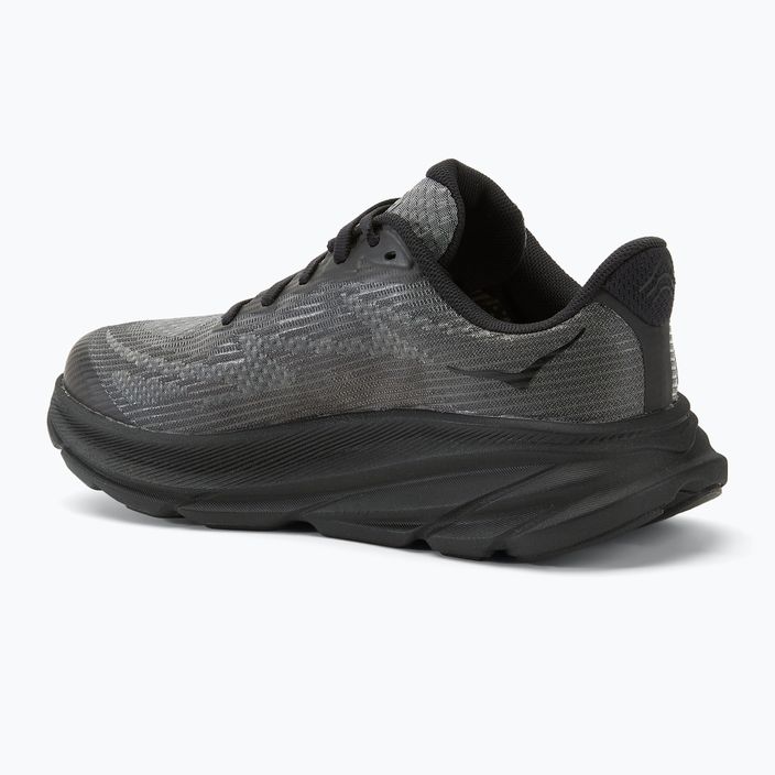 HOKA Clifton 9 schwarz/carbon schwarz Kinder Laufschuhe 3