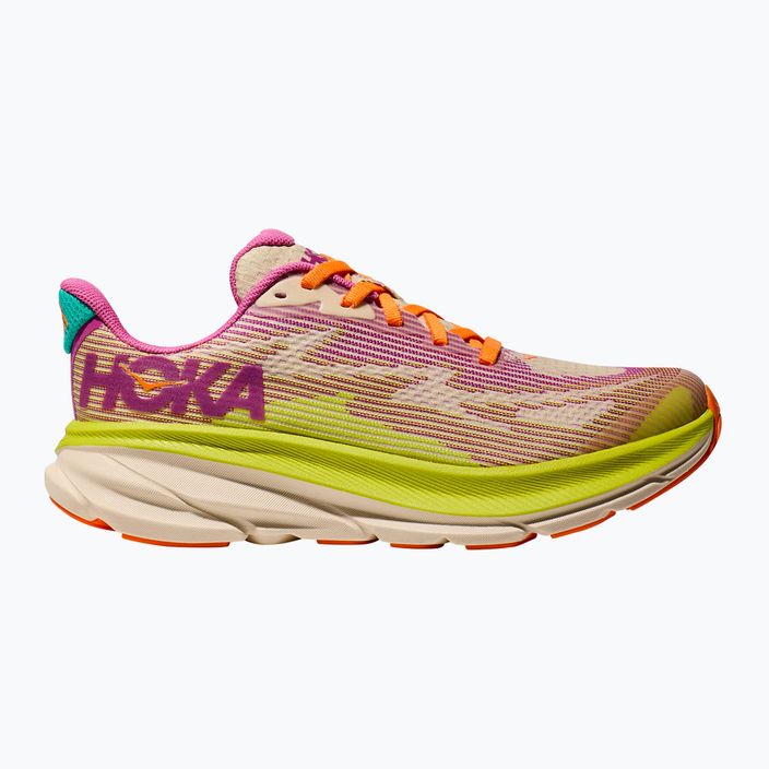 HOKA Clifton 9 fuchsia/vanilla Kinder Laufschuhe 9