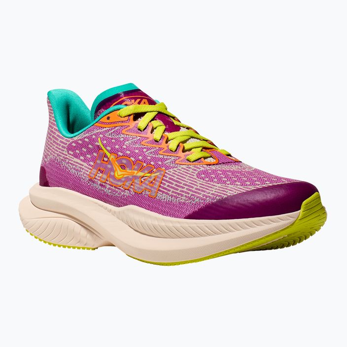 HOKA Mach 6 fuchsia/electric aqua Laufschuhe für Kinder 8