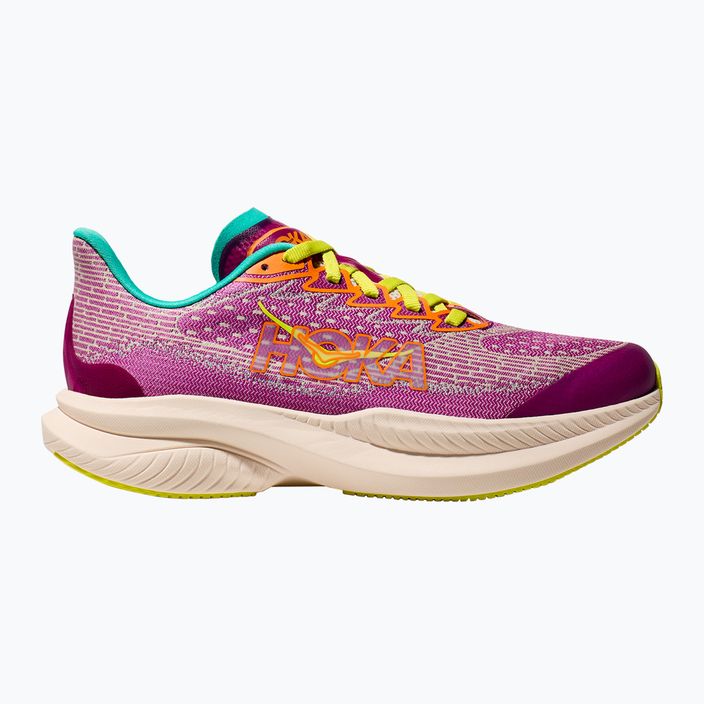 HOKA Mach 6 fuchsia/electric aqua Laufschuhe für Kinder 9