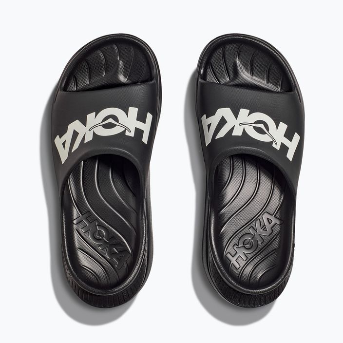 HOKA Ora Athletic Slide schwarz/weiße Flip-Flops 8