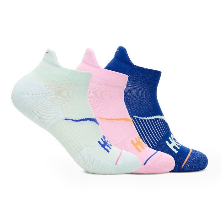 HOKA No-Show Run Socken 3 Paar aqua brze/pink twilight/ultramarine 2