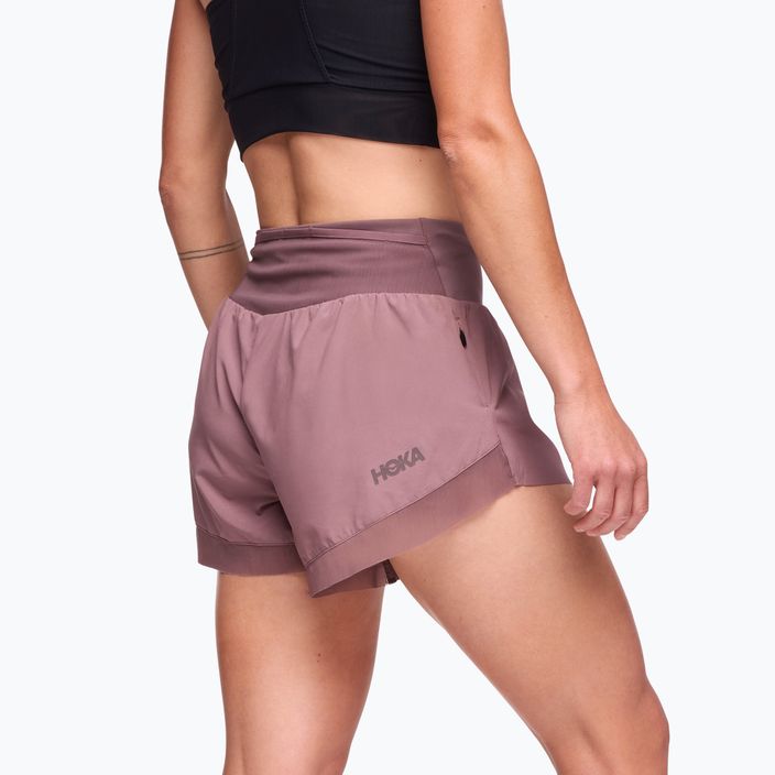 Damen Laufshorts HOKA Glide 4" smokey quartz 2