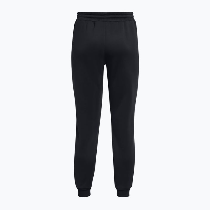 Damen Under Armour Fleece Jogger UA Armour schwarz/weiße Hose 2