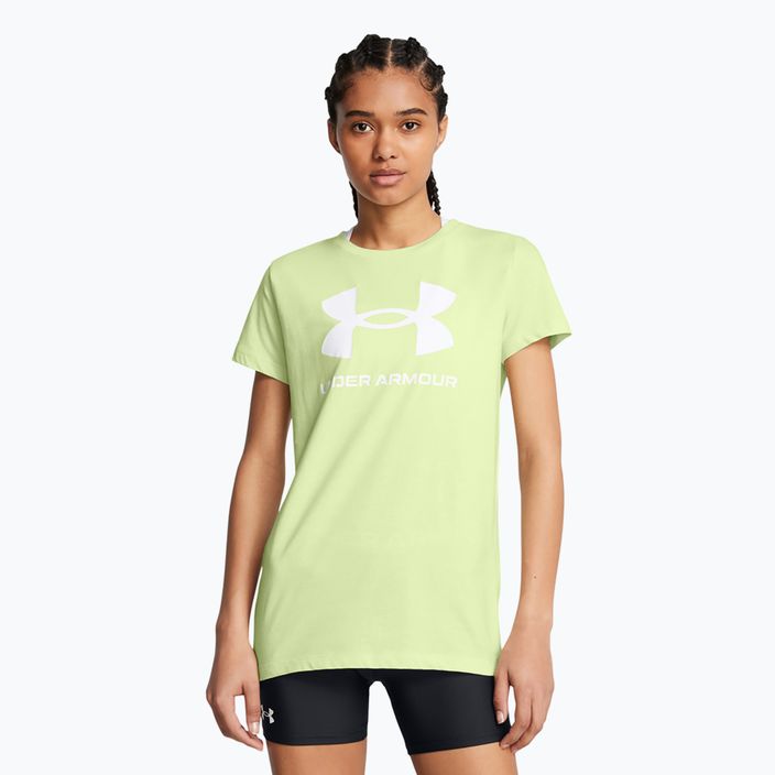 Under Armour Damen Rival Logo T-shirt tetro grün/weiß