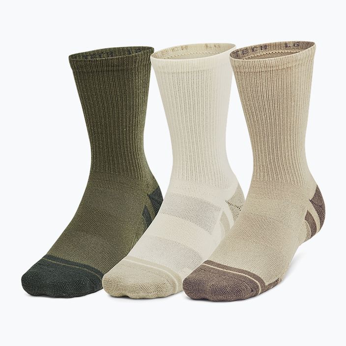 Unter Armour Leistung Tech Crew 3 Paar Stadt khaki / Elfenbein dune / Taupe Dämmerung Socken