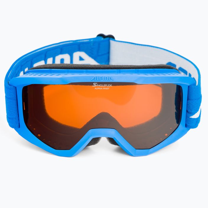 Skibrille für Kinder Alpina Piney blue matt/orange 2