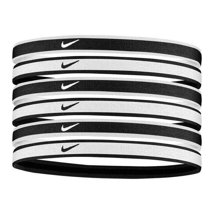 Nike Tipped Swoosh Sport 2.0 Stirnbänder 6 Stück schwarz und weiß N1002021-176 2