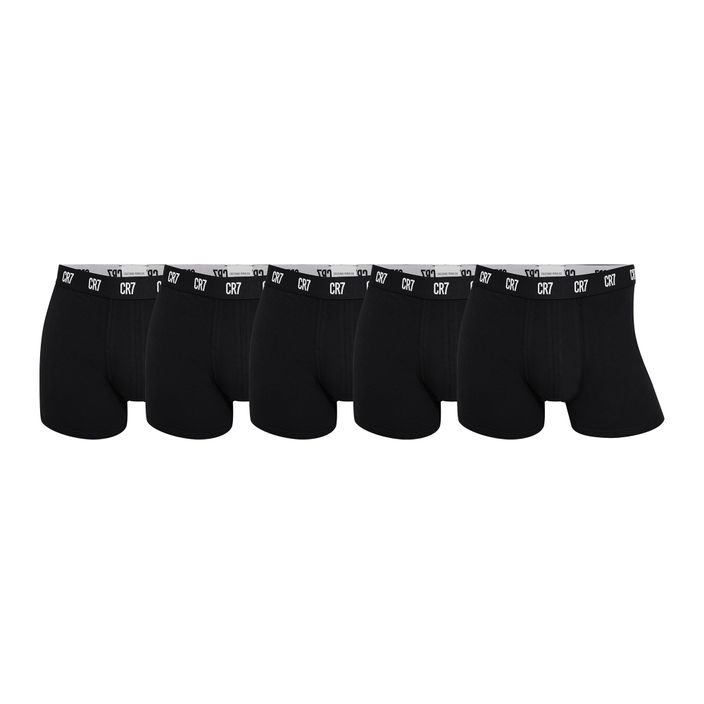 Men's CR7 Basic Trunk Boxershorts 5 Paar schwarz/weiß 2