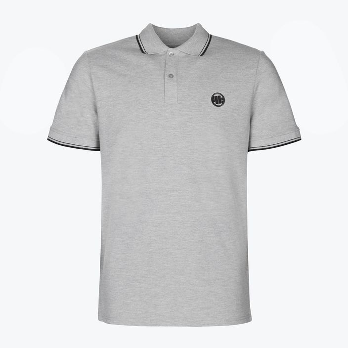 Poloshirt für Männer Pitbull West Coast Polo Slim Logo grey/melange
