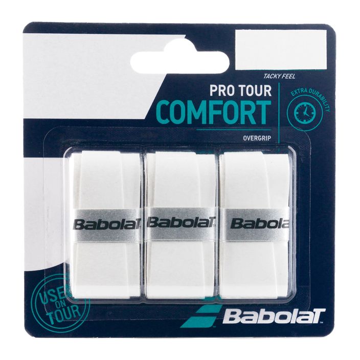 BABOLAT Pro Tour Tennisschlägerhüllen 3 Stück weiß 653037 2