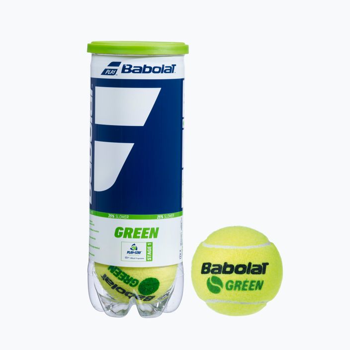 Tennisbälle BABOLAT Grün 3 Stück gelb 501066